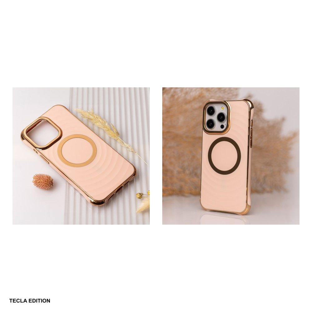 Husa Circle Glam Mag pentru iPhone 16 Plus, Carcasa magnetica, Roz [5]