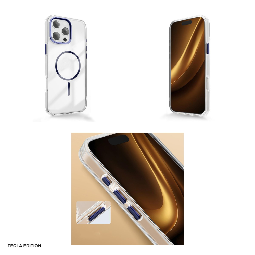 Husa Clear Thin Mag pentru iPhone 17 Air, Carcasa magnetica, Albastru [4]