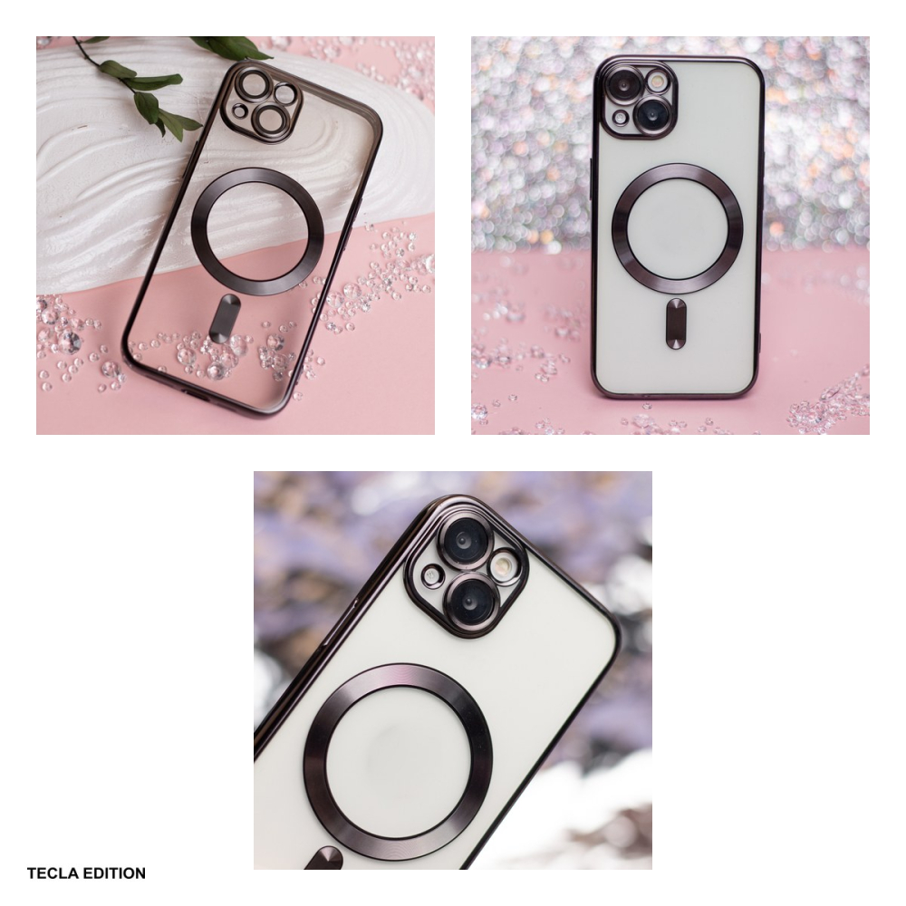 Husa Color Chrome Mag pentru Apple iPhone 14 Pro, Carcasa magnetica, Negru [5]