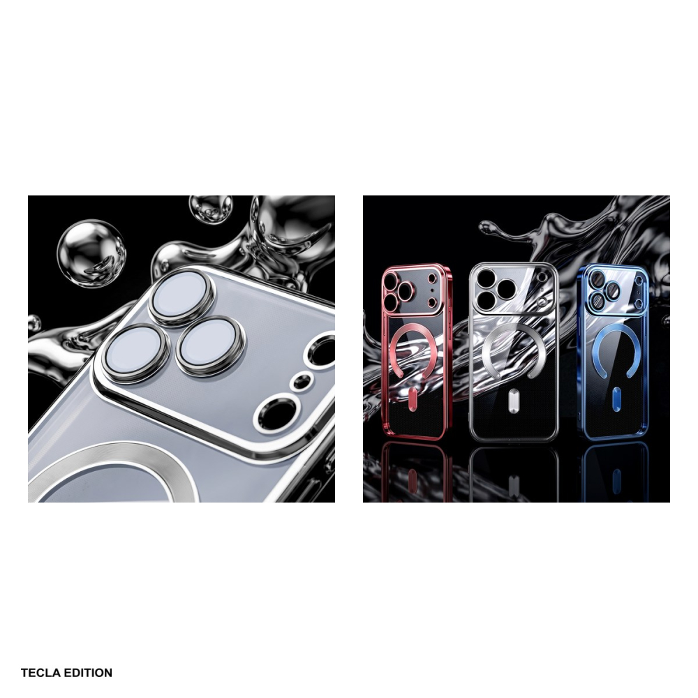 Husa Color Chrome Mag pentru iPhone 17 Pro Max, Carcasa magnetica, TPU (poliuretan termoplastic), Argintiu [5]