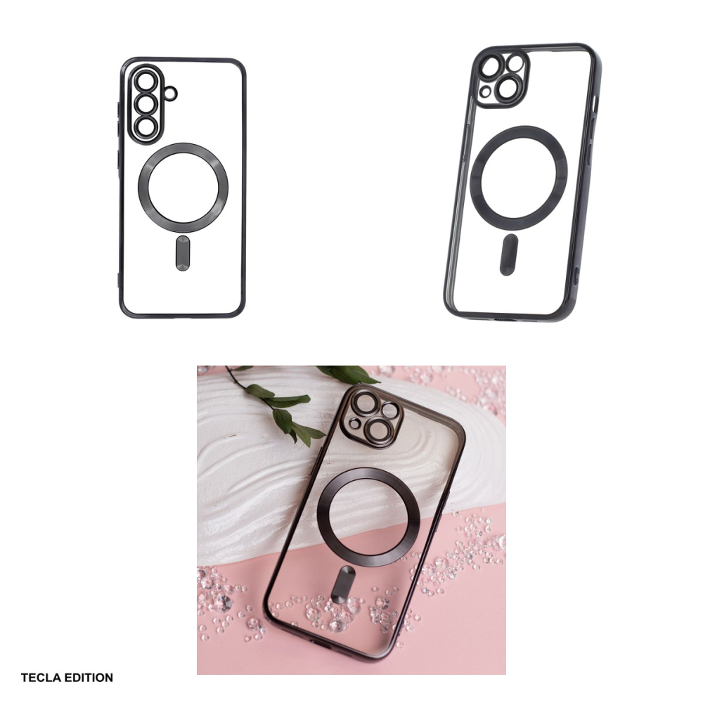 Husa Color Chrome Mag pentru Samsung Galaxy A56 5G, Carcasa magnetica, Negru [4]