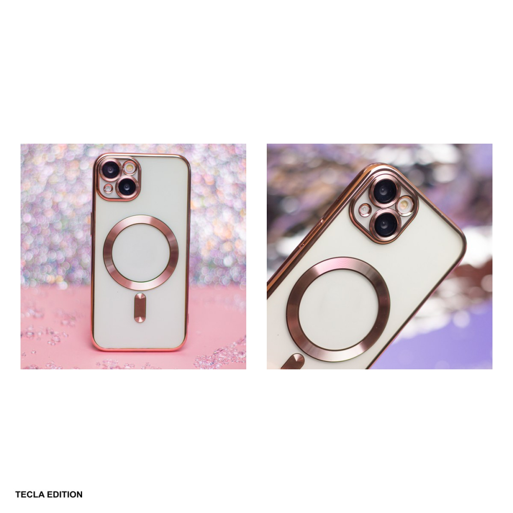 Husa Color Chrome Mag rose pentru Apple iPhone 13, Carcasa magnetica, Roz [5]