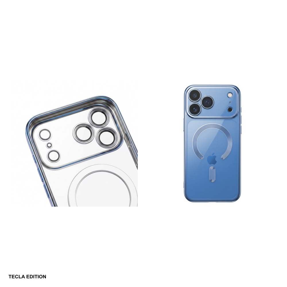 Husa Color Chrome Mag sky pentru iPhone 17 Pro Max, Carcasa magnetica, TPU (poliuretan termoplastic), Albastru [5]