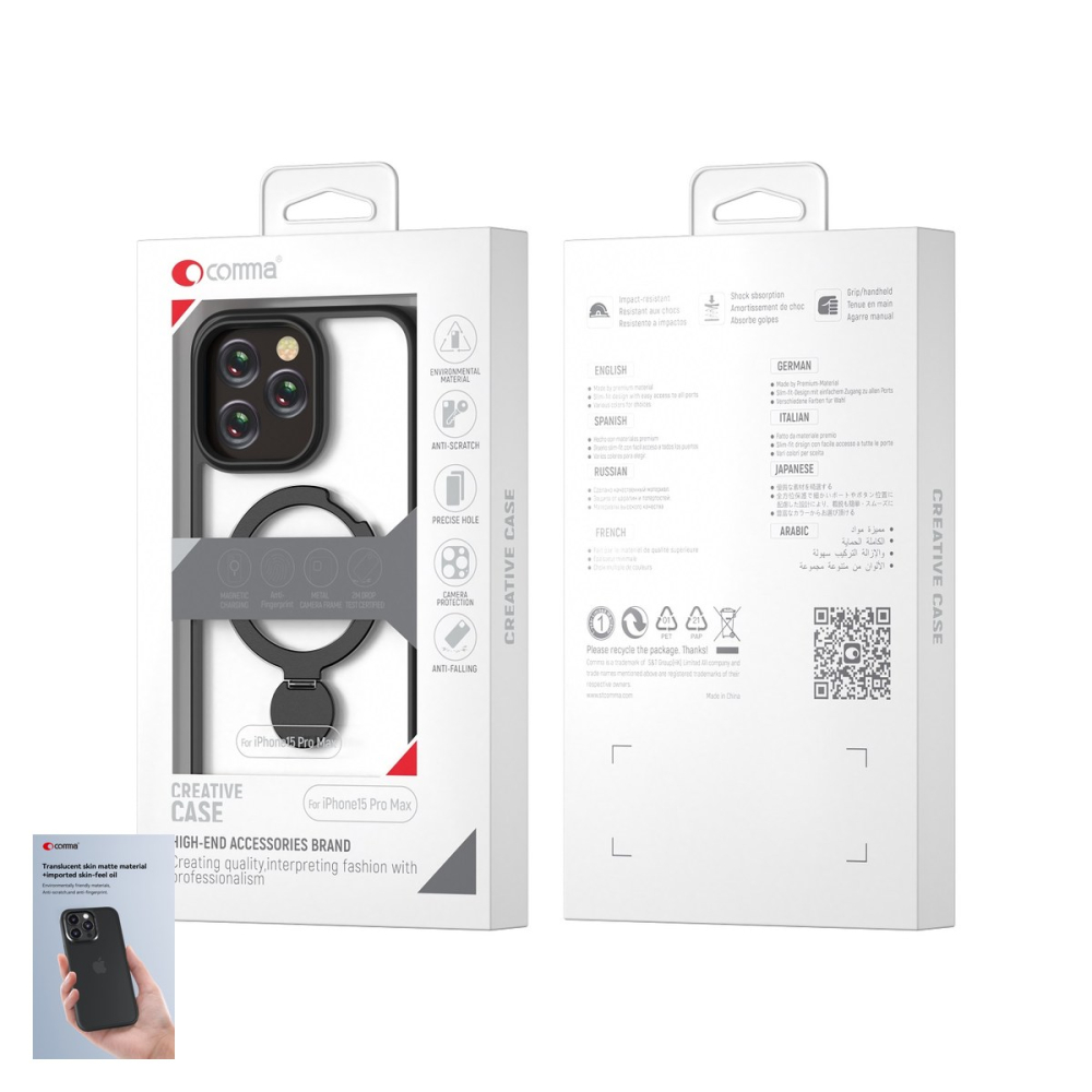 Husa Comma Joy Shark Mag pentru iPhone 15 Plus, Carcasa magnetica, Roz [4]