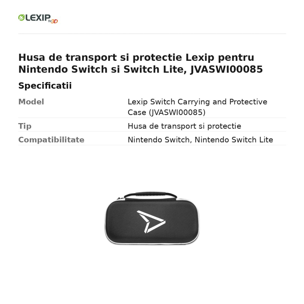 Husa de transport si protectie Lexip pentru Nintendo Switch si Switch Lite, JVASWI00085 [3]