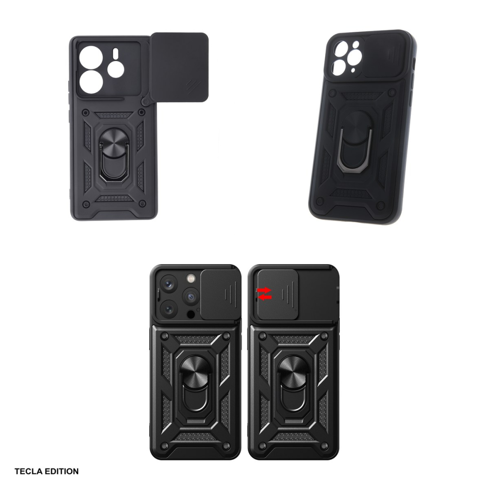 Husa Defender Slide pentru Xiaomi Redmi Note 14 5G, Carcasa, Negru [4]