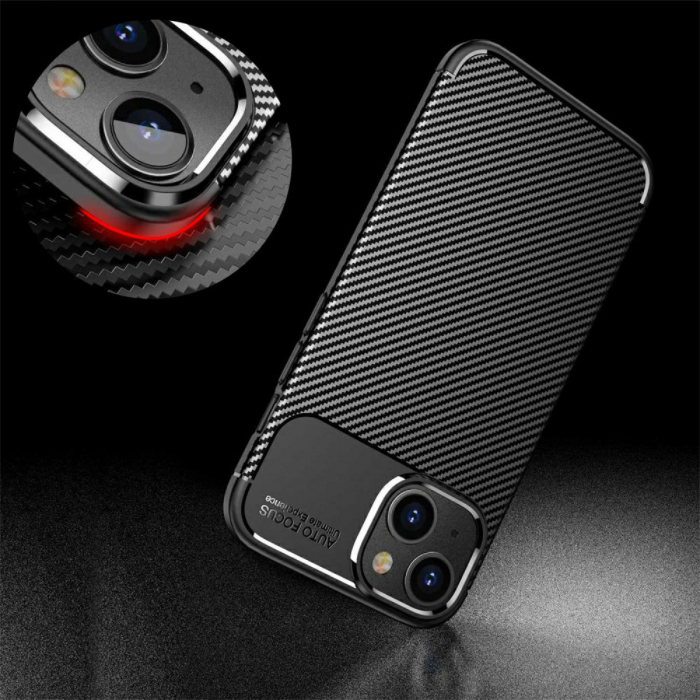Husa Enviro Carbon, compatibila Samsung Galaxy S23 Ultra, ultra slim, protectie spate telefon, AT-02082, in cutie, neagra [4]