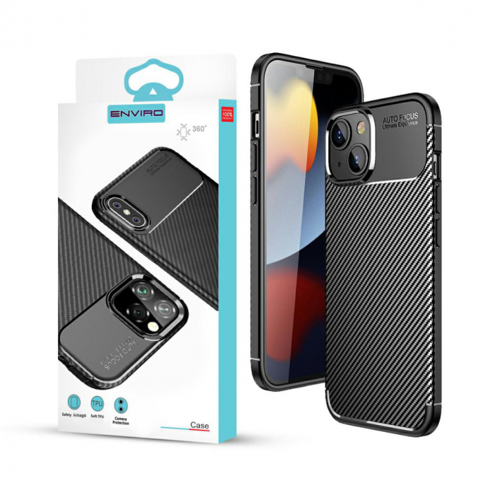 Husa Enviro Carbon, compatibila Samsung Galaxy S24, ultra slim, protectie spate telefon, AT-04222, in cutie, neagra [5]