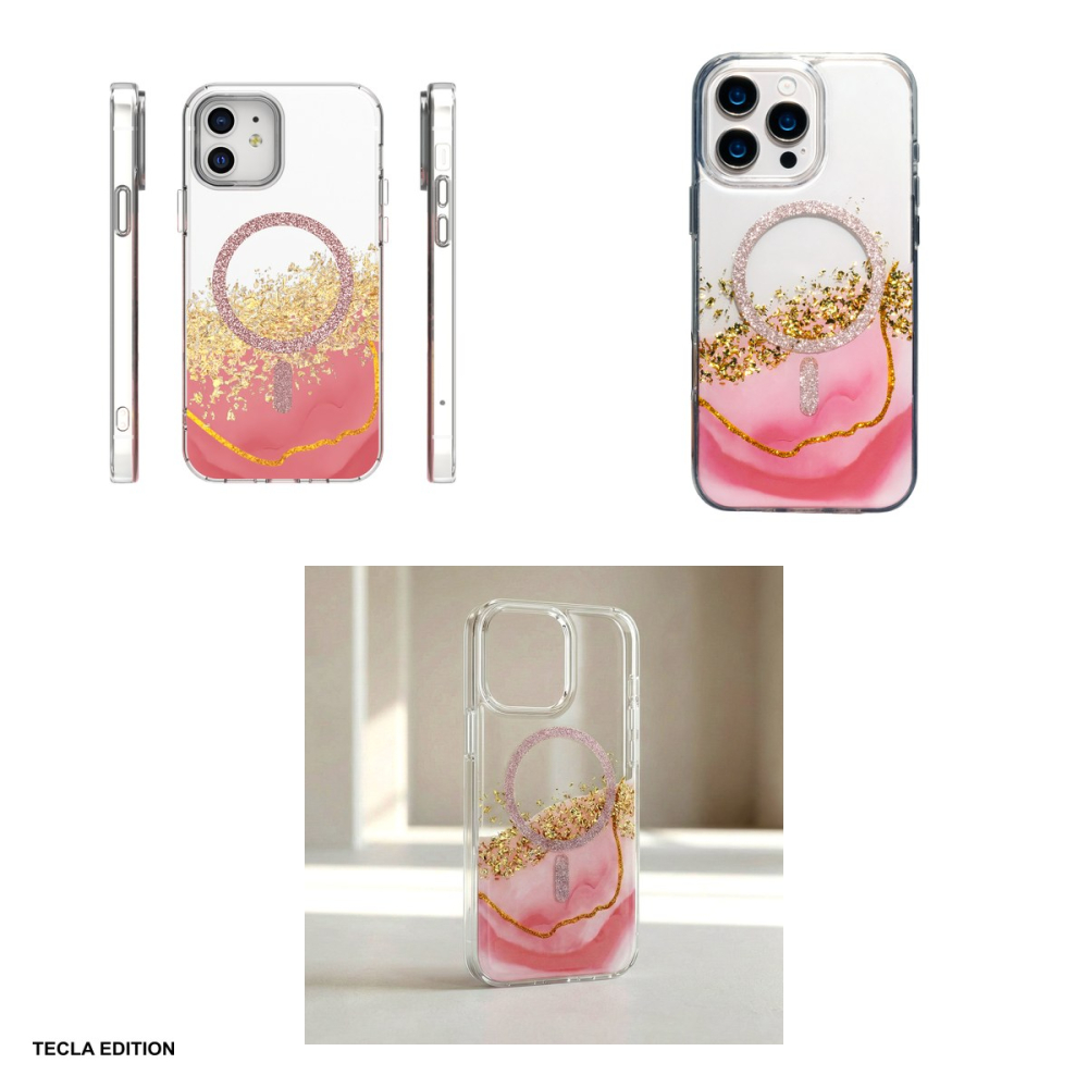 Husa Epoxy Mag pentru Apple iPhone 12 Pro, iPhone 12, Carcasa magnetica, Roz [4]