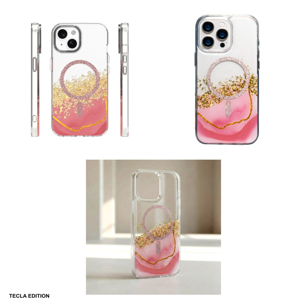 Husa Epoxy Mag pentru Apple iPhone 13, iPhone 14, Carcasa magnetica, Roz [4]