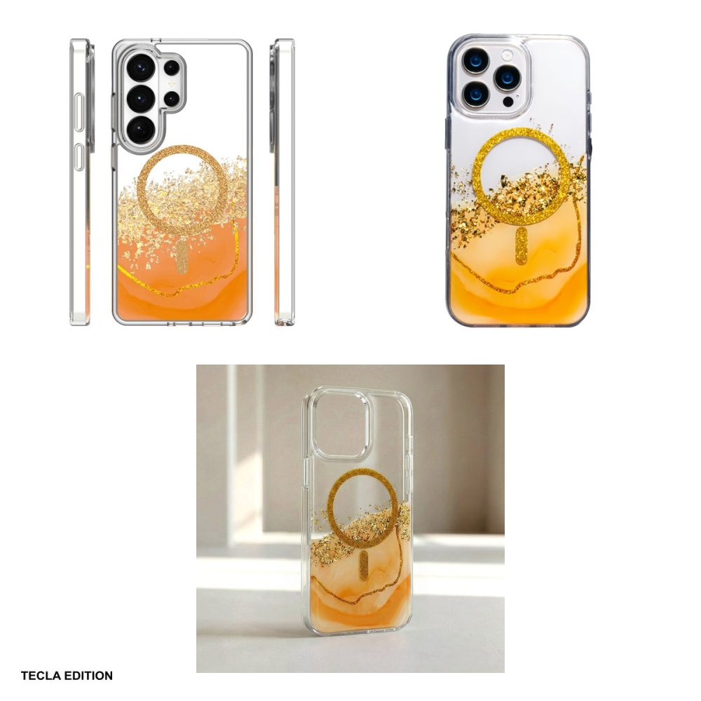 Husa Epoxy Mag pentru Samsung Galaxy S25 Ultra, Carcasa magnetica, Portocaliu [4]