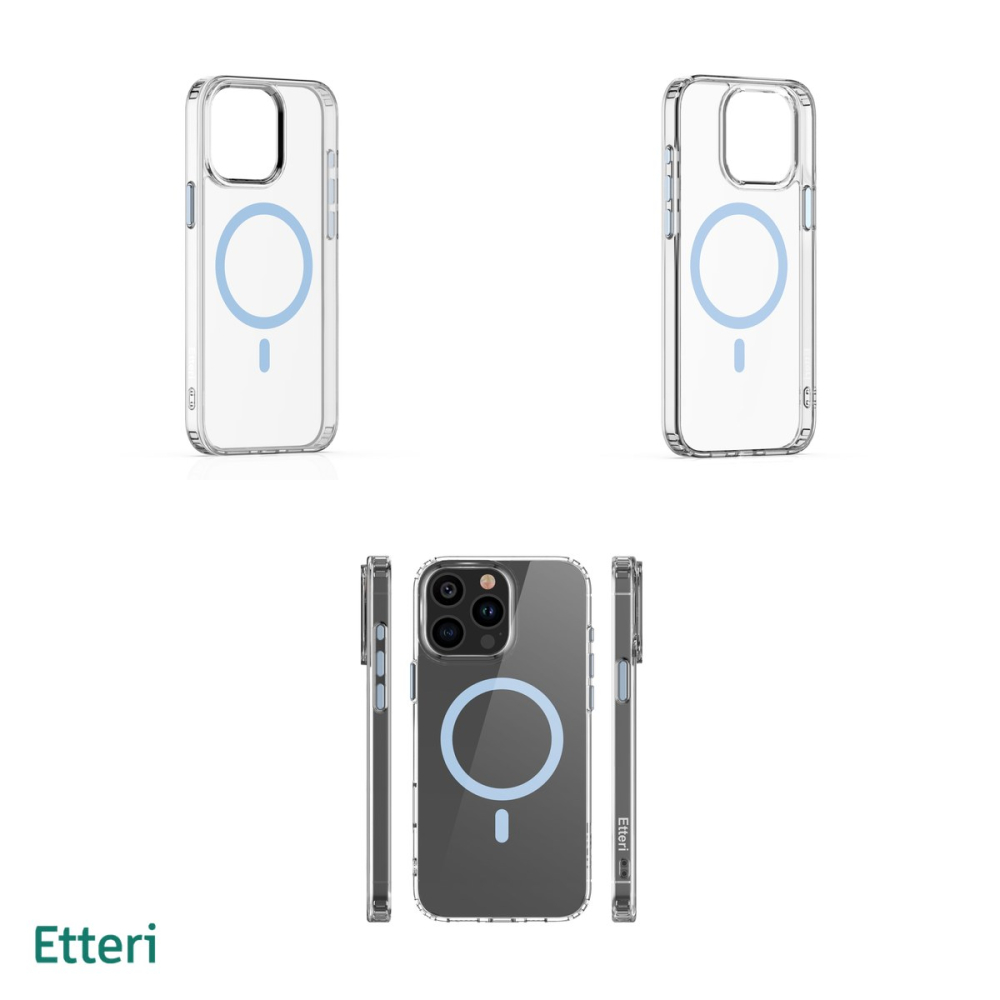 Husa Etteri Color Mag pentru iPhone 15 Pro Max, Carcasa magnetica, Albastru [4]