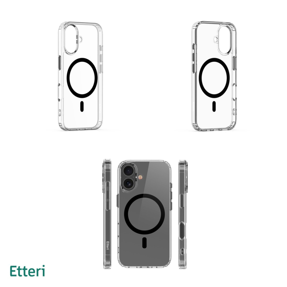Husa Etteri Color Mag pentru iPhone 16 Plus, Carcasa magnetica, Negru [4]