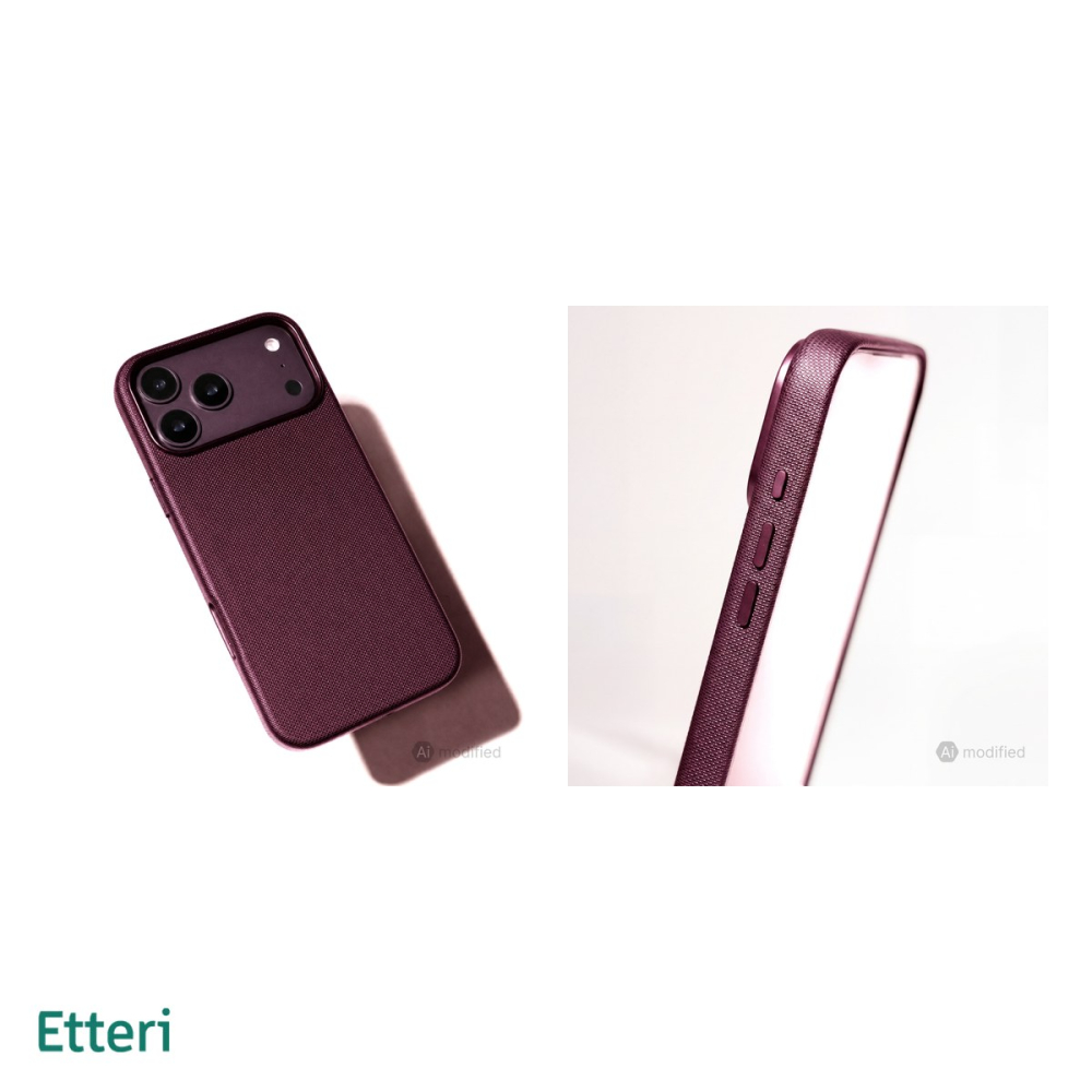 Husa Etteri Elegant Mag cherry pentru iPhone 17 Pro Max, Carcasa magnetica, -10°C pana la +45°C, Visiniu [5]