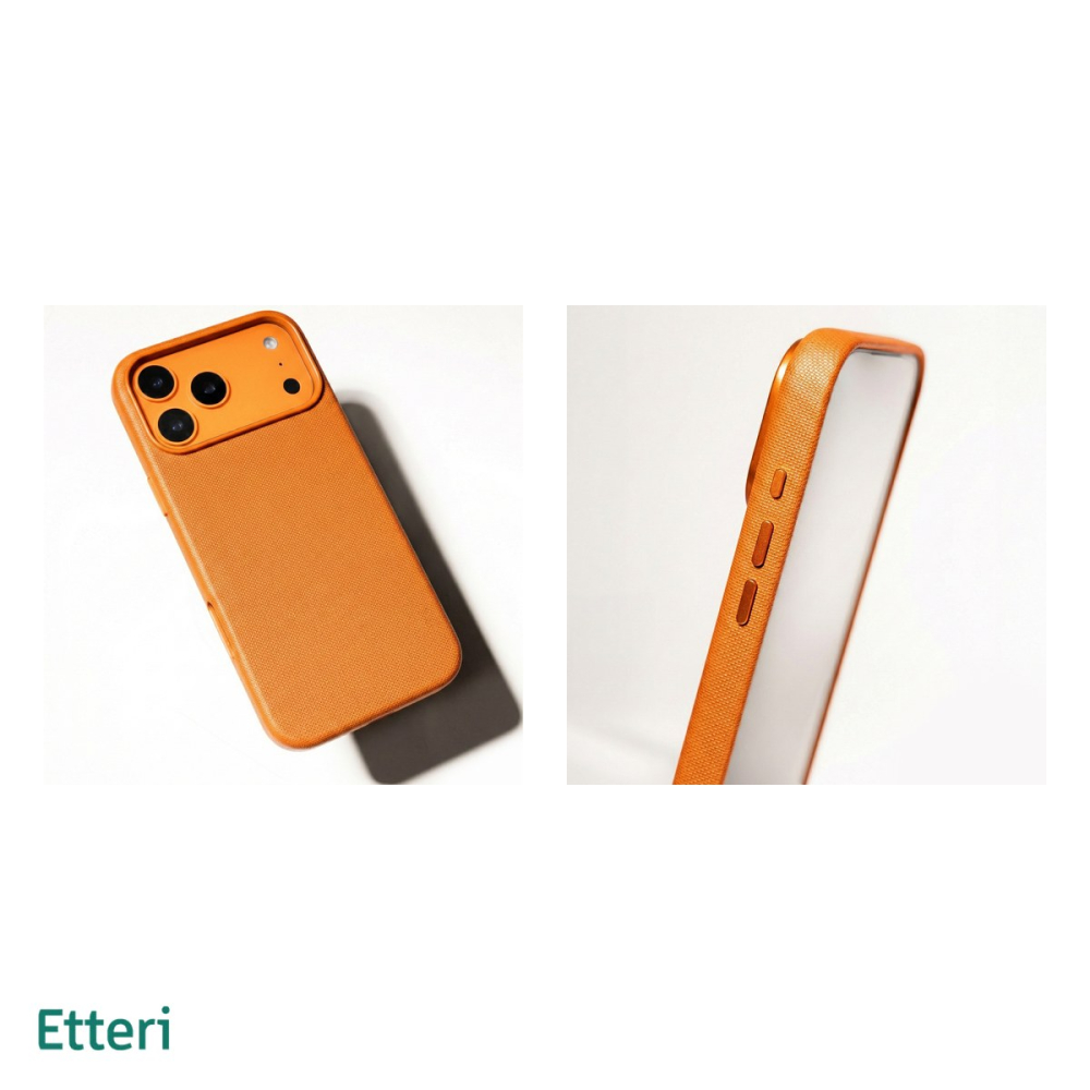 Husa Etteri Elegant Mag pentru iPhone 15 Pro, Carcasa magnetica, Portocaliu [5]