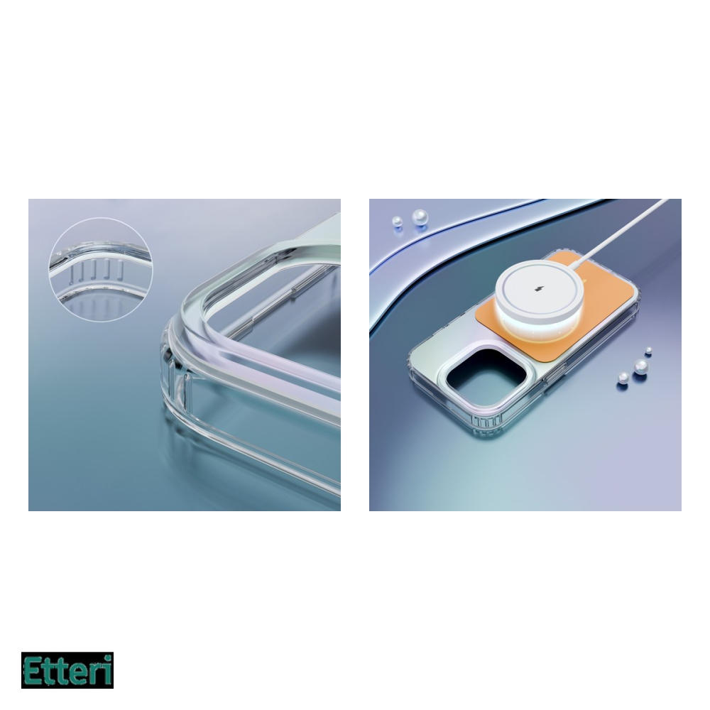 Husa Etteri Hidden Pearl pentru Apple iPhone 15, Carcasa magnetica, Portocaliu [5]