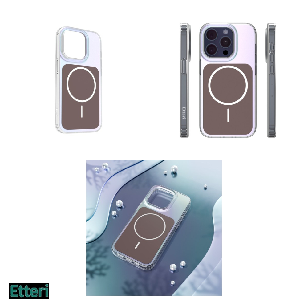 Husa Etteri Hidden Pearl pentru Apple iPhone 15 Pro, Carcasa magnetica, Maro [4]