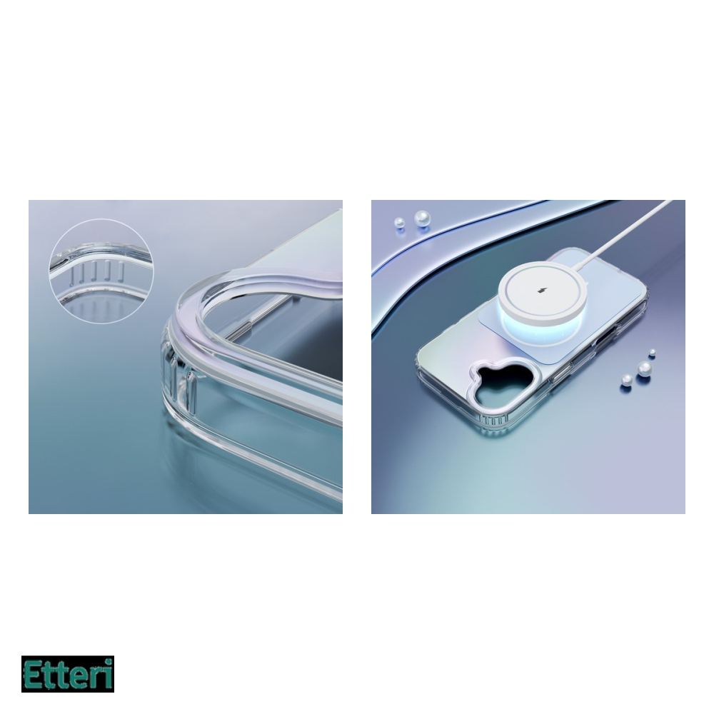 Husa Etteri Hidden Pearl pentru Apple iPhone 17, Carcasa magnetica, Albastru deschis [5]