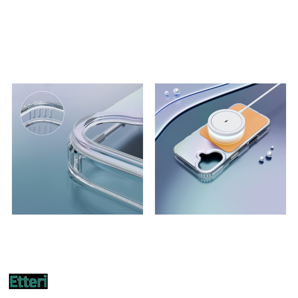 Husa Etteri Hidden Pearl pentru Apple iPhone 17, Carcasa magnetica, Portocaliu [5]