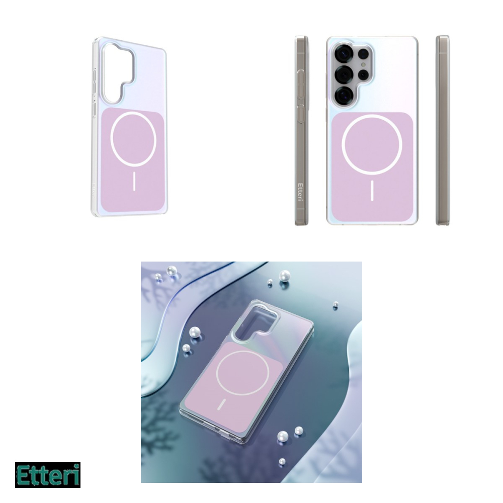 Husa Etteri Hidden Pearl pentru Samsung Galaxy S25 Ultra, Carcasa magnetica, Roz [4]