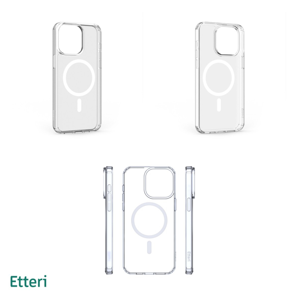 Husa Etteri Hybrid Mag pentru iPhone 15 Pro, Carcasa magnetica, Transparent [4]