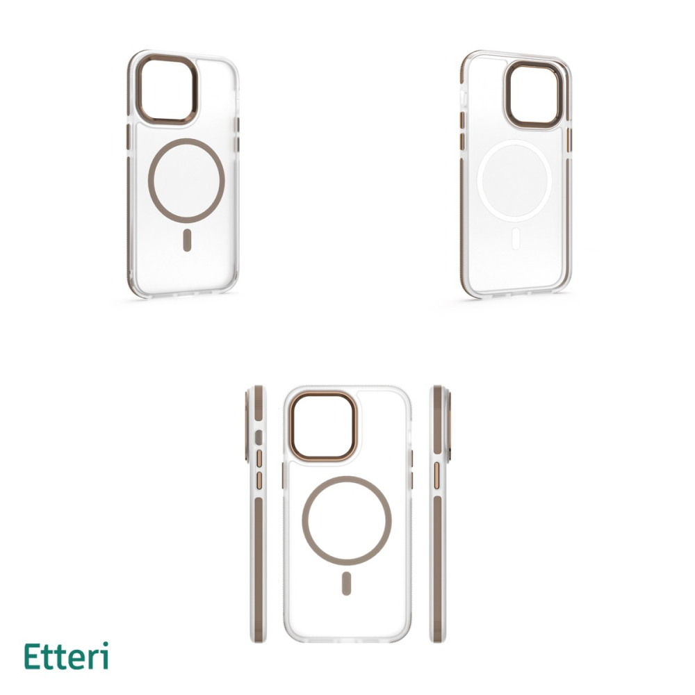 Husa Etteri Icy Mag pentru iPhone 14 Pro, Carcasa magnetica, Auriu [4]