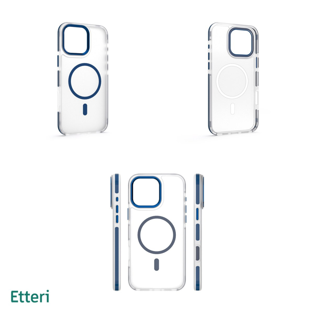 Husa Etteri Icy Mag pentru iPhone 16 Pro Max, Carcasa magnetica, Albastru [4]