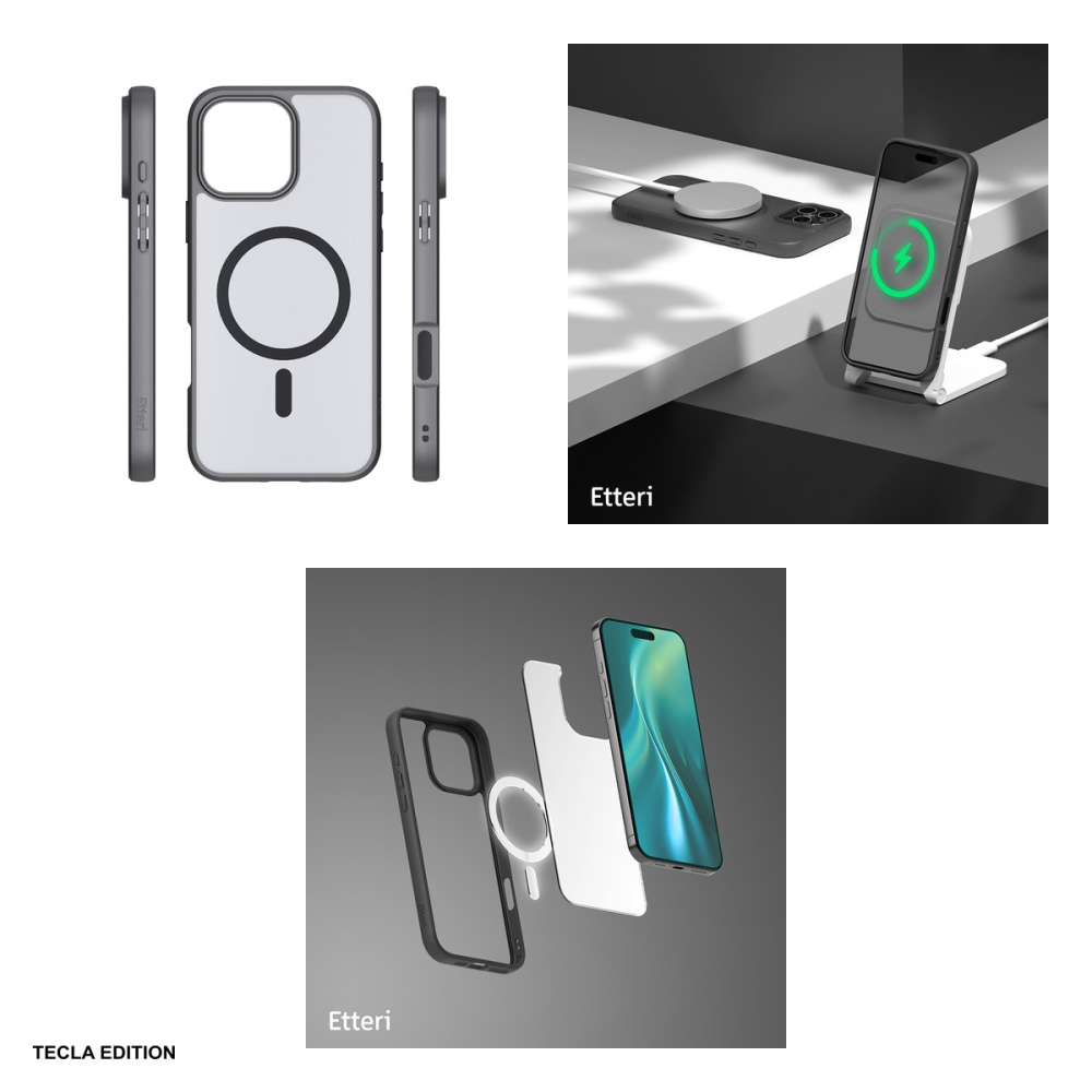 Husa Etteri Matt Mag pentru Apple iPhone 16 Pro Max, Carcasa magnetica, Negru [7]