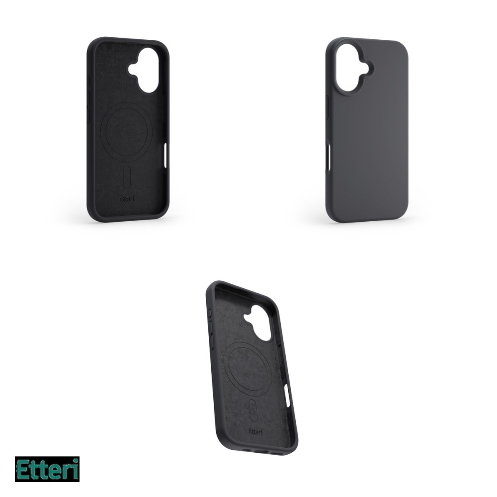 Husa Etteri Silicone Mag pentru Apple iPhone 16 Plus, Carcasa magnetica, Negru [4]