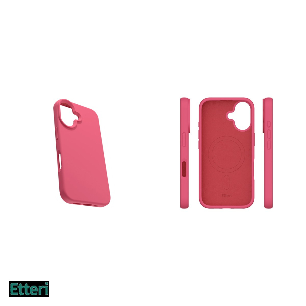 Husa Etteri Silicone Mag pentru Apple iPhone 16 Plus, Carcasa magnetica, Rosu [5]