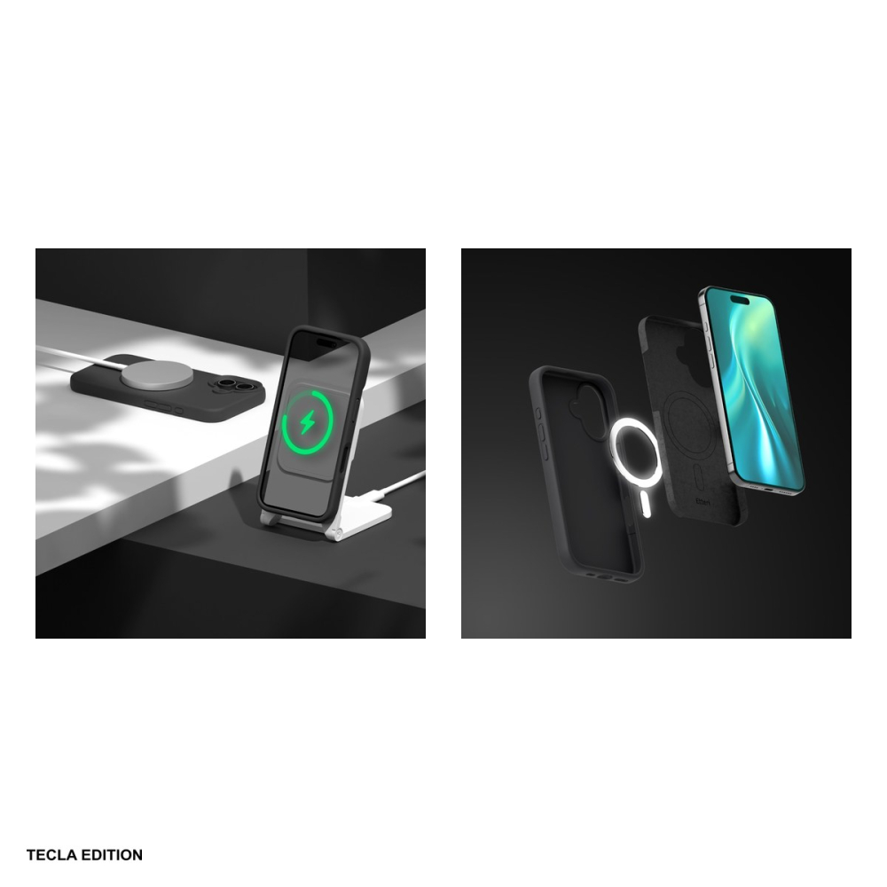 Husa Etteri Silicone Mag pentru Apple iPhone 17, Carcasa magnetica, Negru [5]