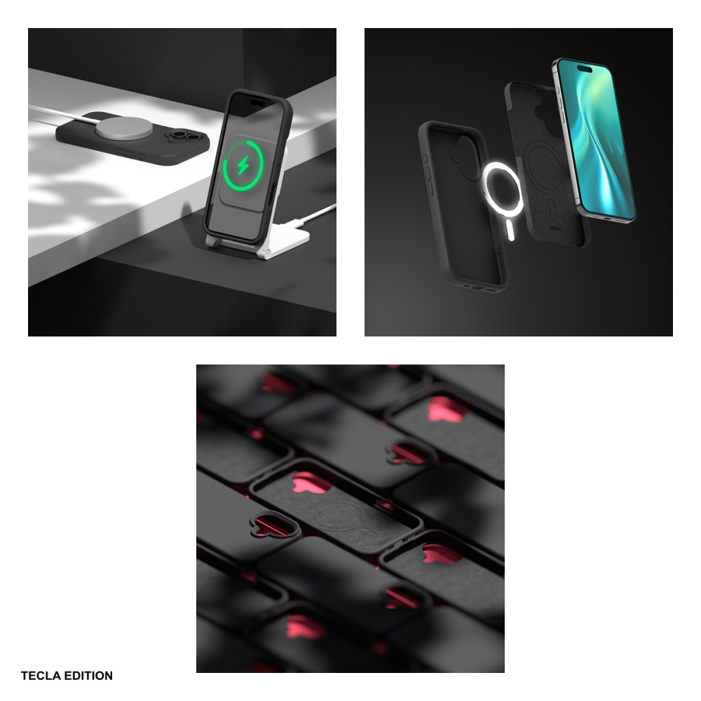 Husa Etteri Silicone Mag pentru Apple iPhone 17e, Carcasa magnetica, Negru [5]