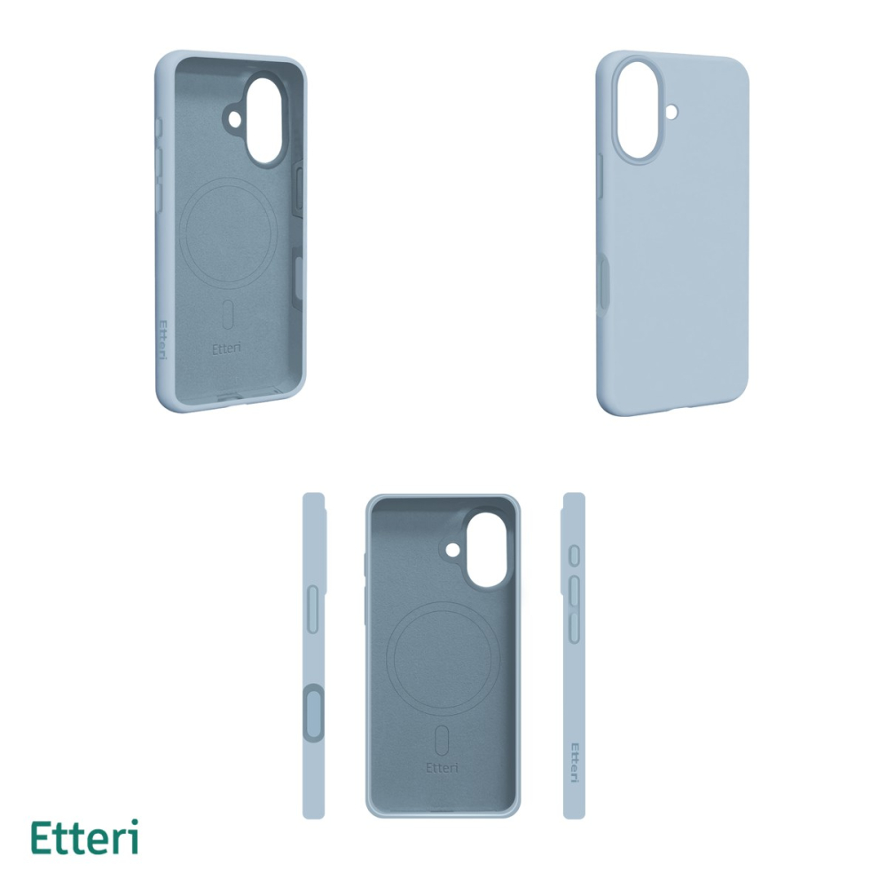 Husa Etteri Silicone Mag pentru iPhone 17, Carcasa magnetica, Albastru [4]