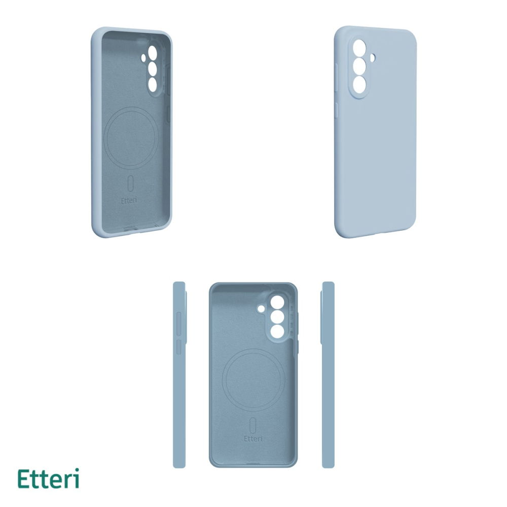 Husa Etteri Silicone Mag pentru Samsung Galaxy A37 5G, Carcasa magnetica, Albastru [4]