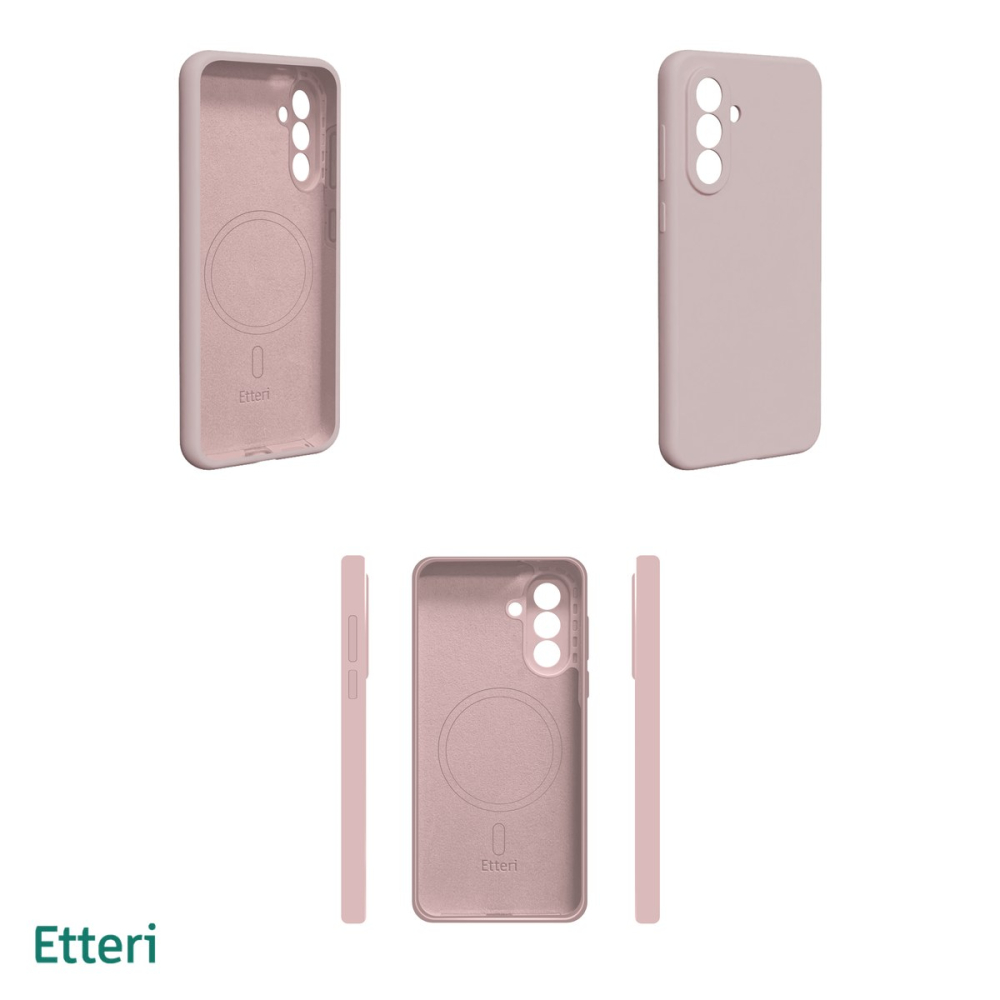 Husa Etteri Silicone Mag pentru Samsung Galaxy A37 5G, Carcasa magnetica, Roz [4]