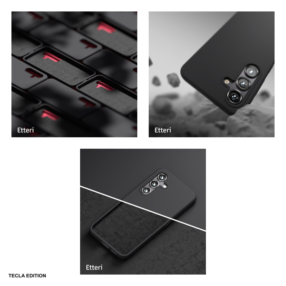 Husa Etteri Silicone Mag pentru Samsung Galaxy S25 Edge, Carcasa magnetica, Negru [6]