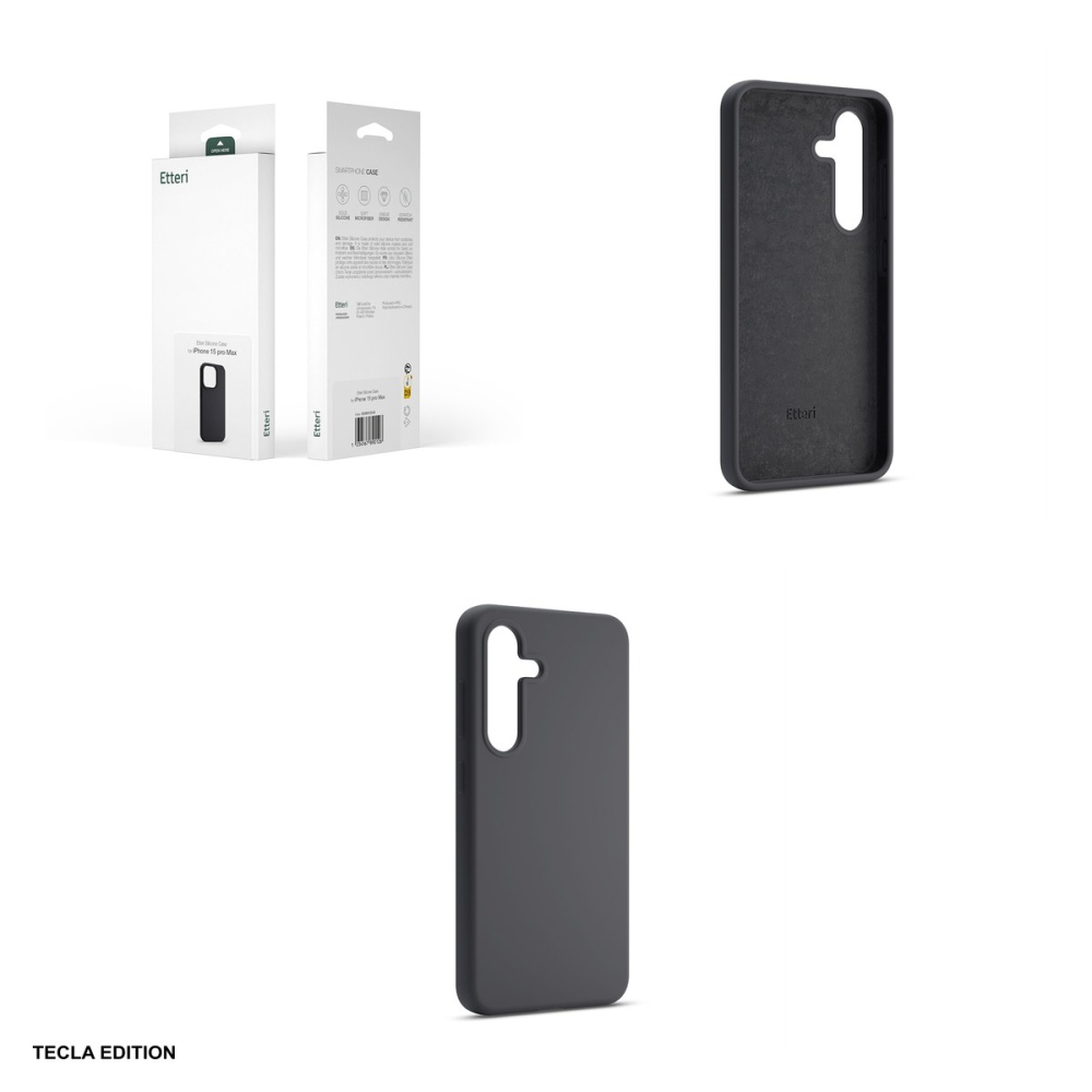Husa Etteri Silicone Mag pentru Samsung Galaxy S25 Edge, Carcasa magnetica, Negru [4]