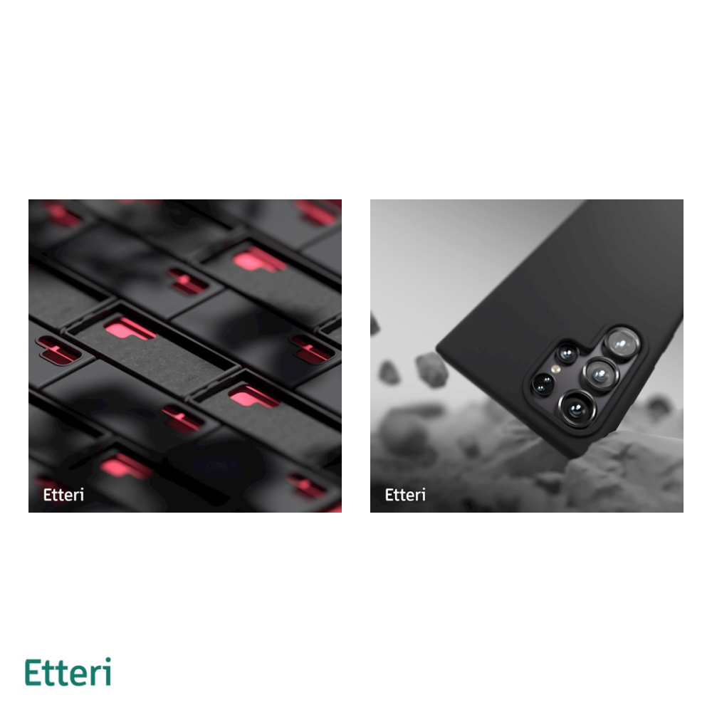 Husa Etteri Silicone Mag pentru Samsung Galaxy S25 Ultra, Carcasa magnetica, Negru [5]