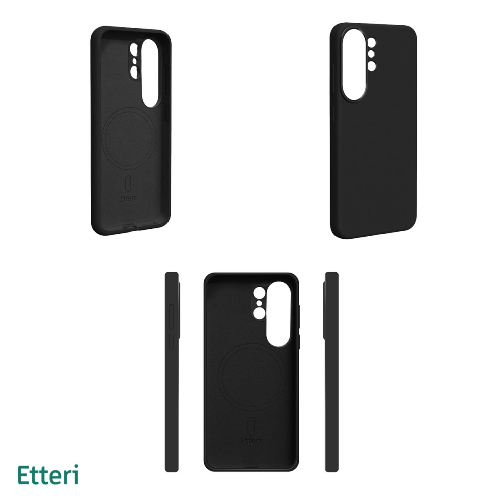 Husa Etteri Silicone Mag pentru Samsung Galaxy S26 Ultra, Carcasa magnetica, Negru [4]