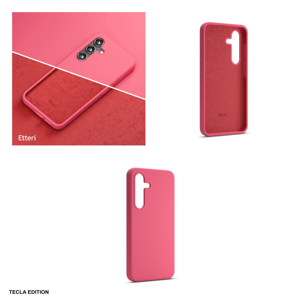 Husa Etteri Silicone Mag raspberry pentru Samsung Galaxy S25 Edge, Carcasa magnetica, Rosu [4]