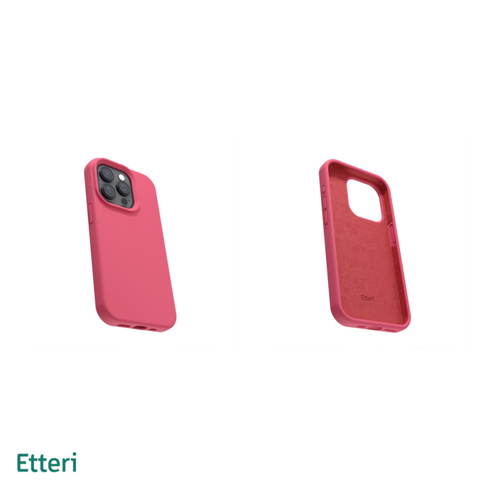 Husa Etteri Silicone pentru iPhone 16 Pro, Carcasa, Rosu [5]