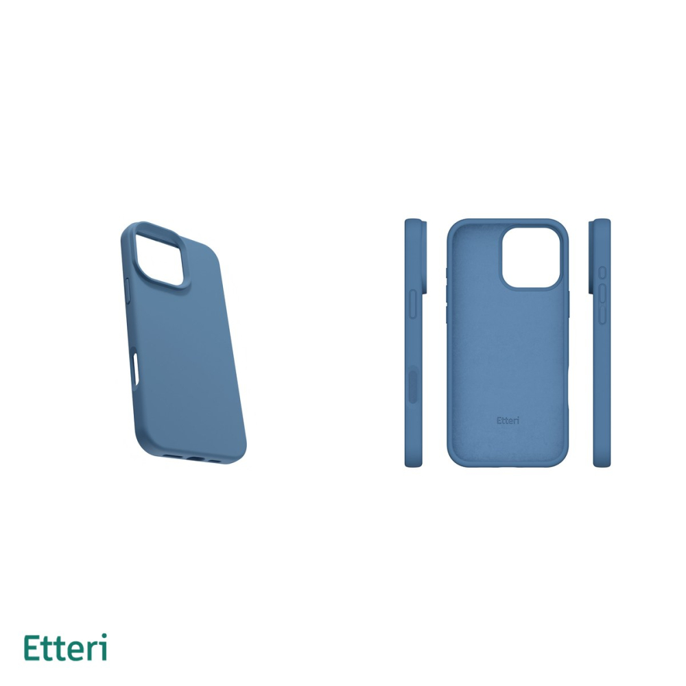 Husa Etteri Silicone pentru iPhone 16 Pro Max, Carcasa, Albastru [5]