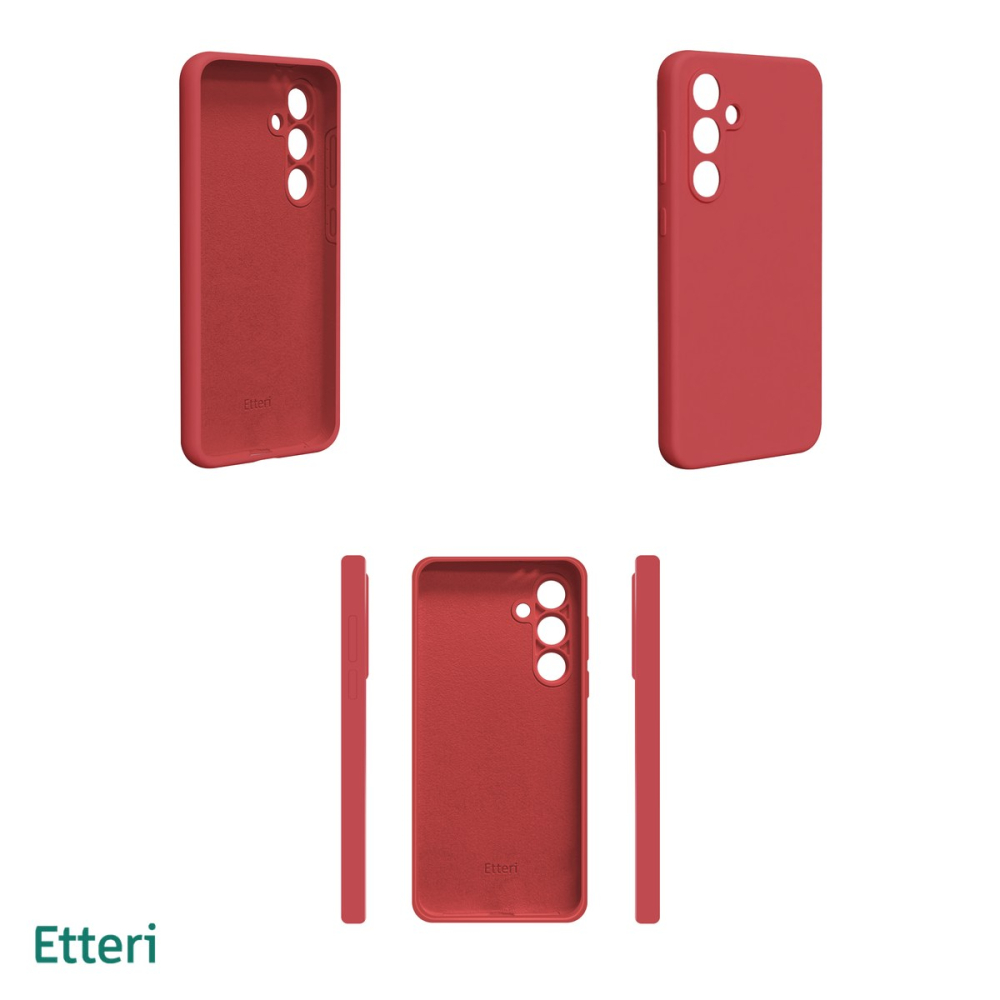 Husa Etteri Silicone pentru Samsung Galaxy A56 5G, Carcasa, Rosu [4]