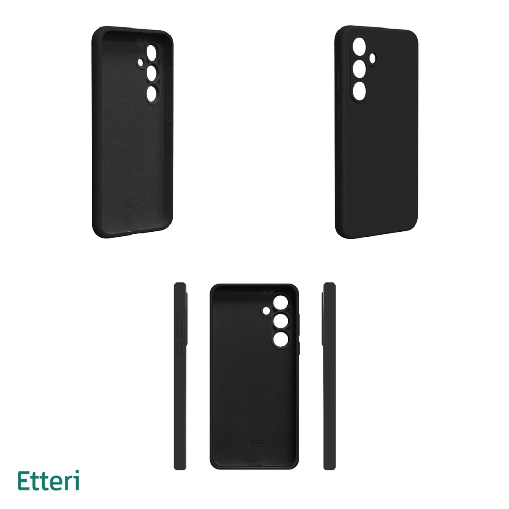 Husa Etteri Silicone pentru Samsung Galaxy S24 FE, Carcasa, Negru [4]