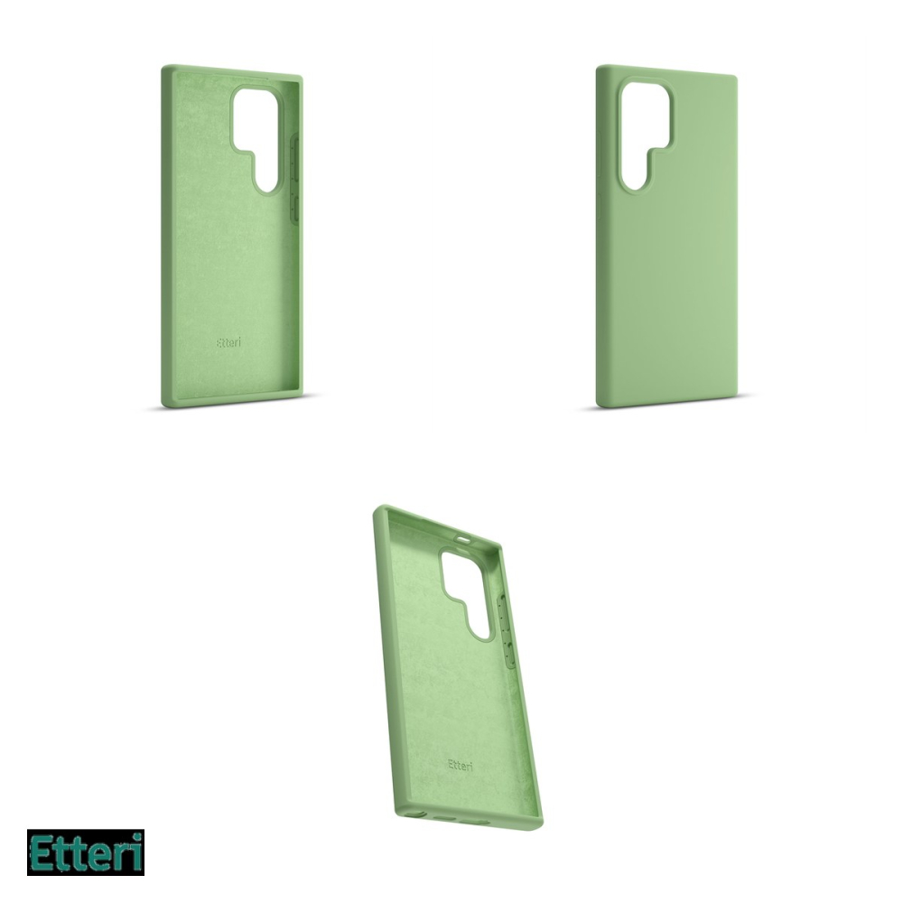 Husa Etteri Silicone pentru Samsung Galaxy S24 Ultra, Carcasa, Verde [4]