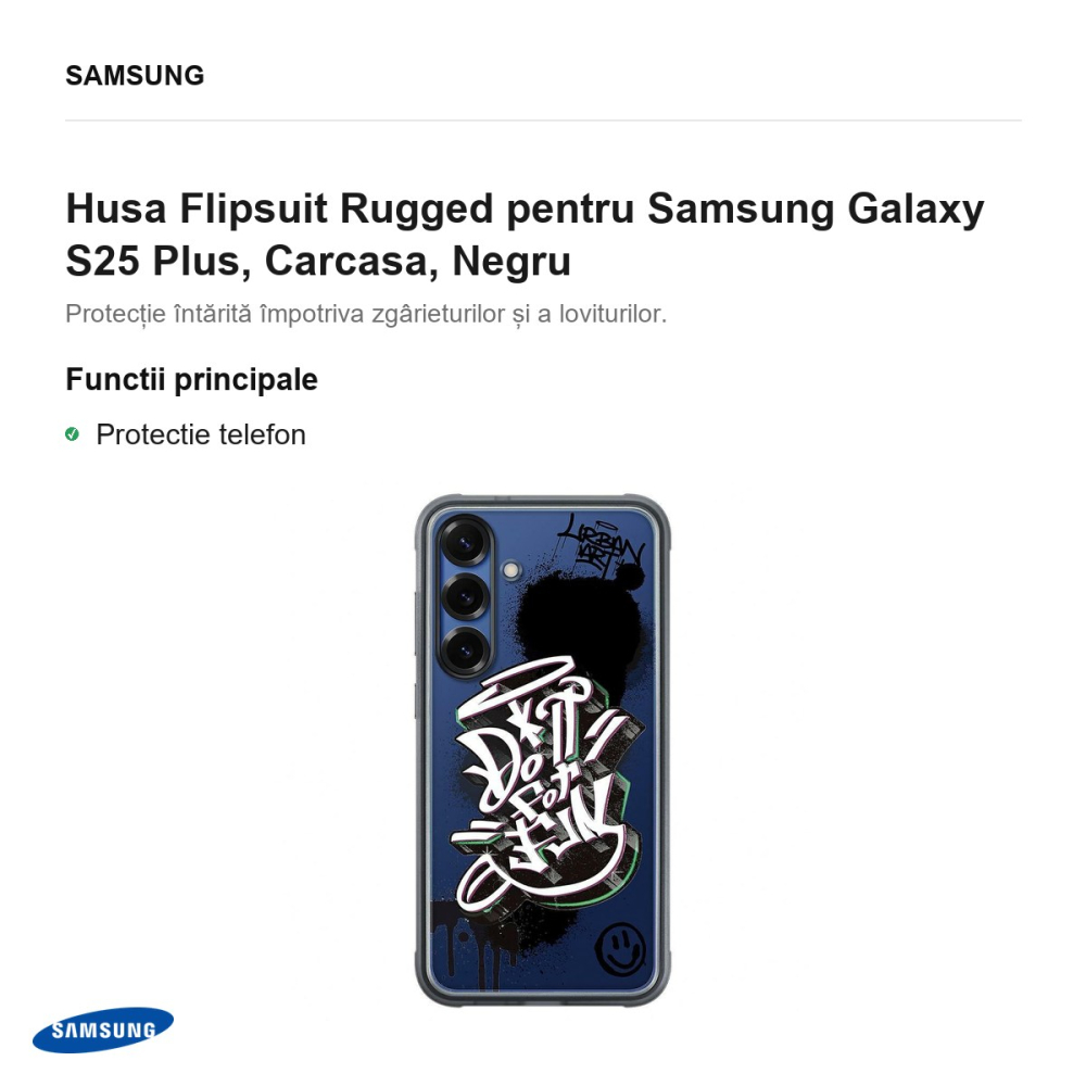 Husa Flipsuit Rugged pentru Samsung Galaxy S25 Plus, Carcasa, Negru [2]