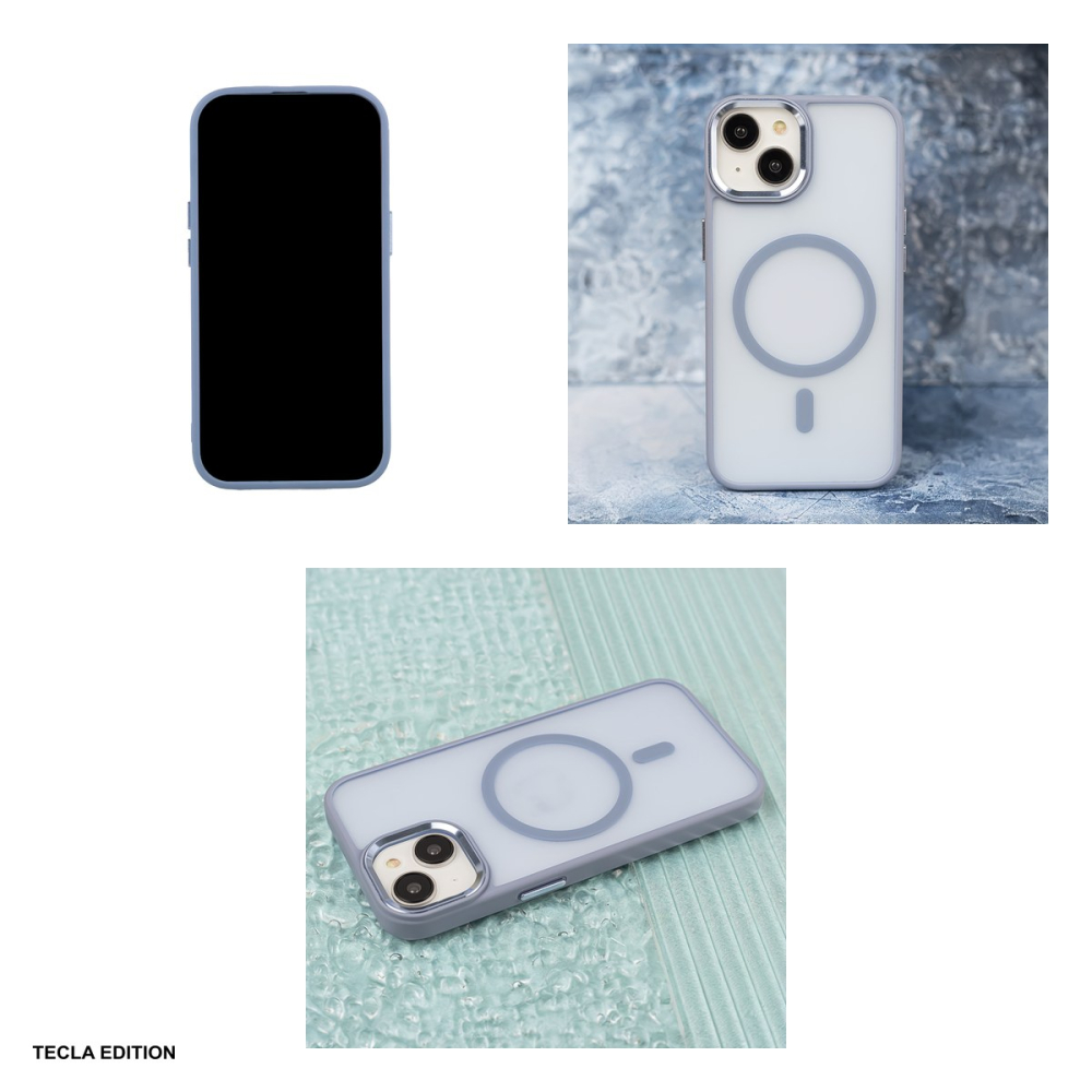 Husa Frozen Mag pentru Apple iPhone 14, Carcasa magnetica, Albastru [6]