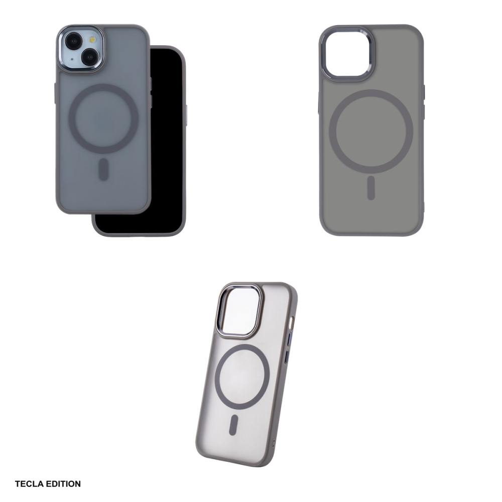 Husa Frozen Mag pentru Apple iPhone 15, Carcasa magnetica, Gri [4]