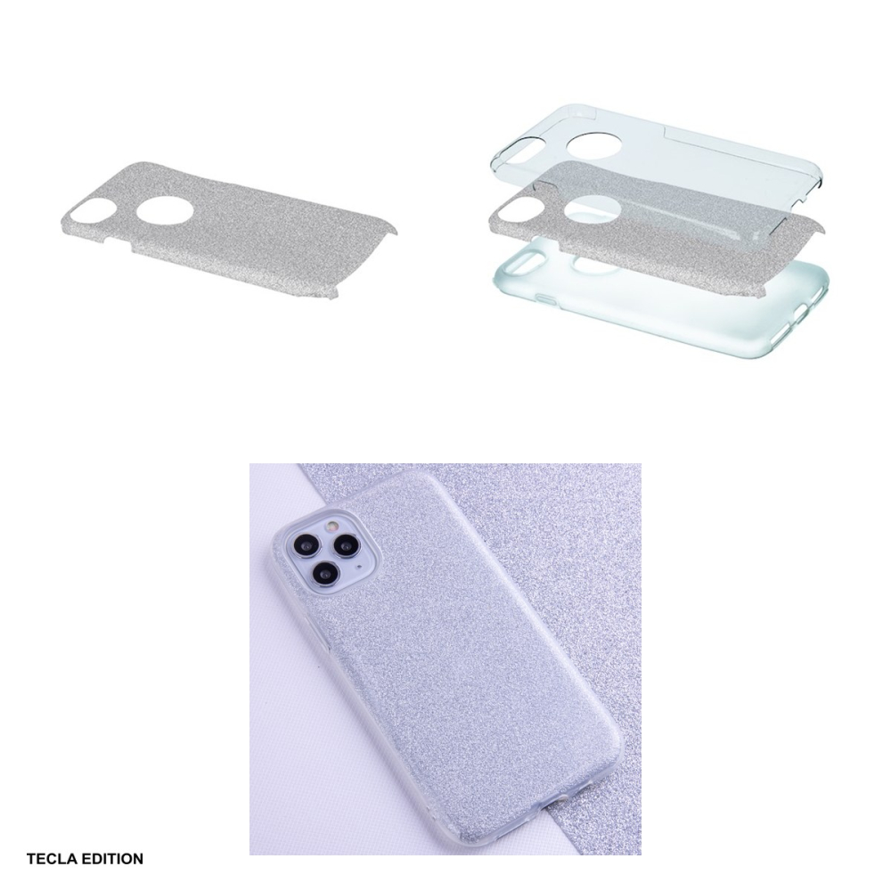 Husa Glitter 3in1 pentru Apple iPhone 12 Mini, Carcasa, Argintiu [5]