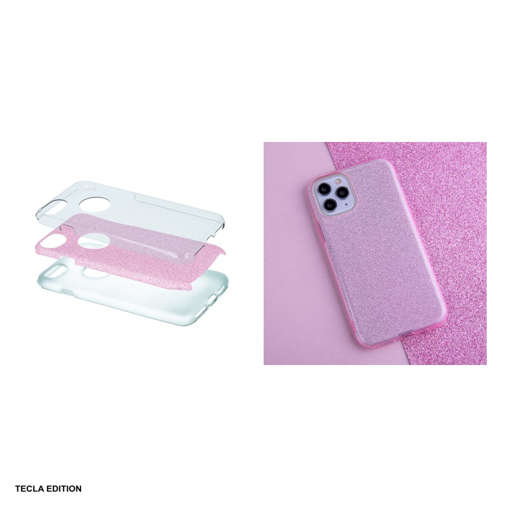 Husa Glitter 3in1 pentru Samsung Galaxy S22 Ultra 5G, Carcasa, Roz [5]